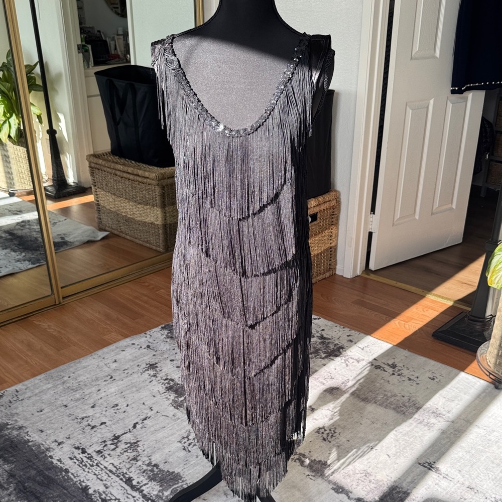 Black Fringe Dress